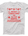 Merry Christmas Ya Filthy Animal T-Shirt | Funny Festive Slogan Tee