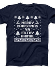 Merry Christmas Ya Filthy Animal T-Shirt | Funny Festive Slogan Tee