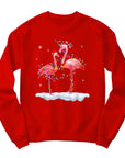 Festive Flamingos Christmas Jumper | Holiday Lights Design