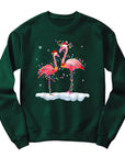 Festive Flamingos Christmas Jumper | Holiday Lights Design