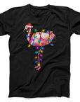 Christmas Flamingo T-Shirt | Festive Flamingo Wrapped in Lights Tee