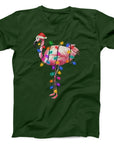 Christmas Flamingo T-Shirt | Festive Flamingo Wrapped in Lights Tee