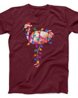 Christmas Flamingo T-Shirt | Festive Flamingo Wrapped in Lights Tee