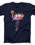 Christmas Flamingo T-Shirt | Festive Flamingo Wrapped in Lights Tee