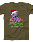I Want a Hippopotamus for Christmas T-Shirt | Cute Holiday Hippo Tee