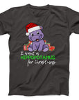 I Want a Hippopotamus for Christmas T-Shirt | Cute Holiday Hippo Tee