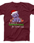 I Want a Hippopotamus for Christmas T-Shirt | Cute Holiday Hippo Tee