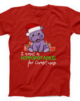 I Want a Hippopotamus for Christmas T-Shirt | Cute Holiday Hippo Tee