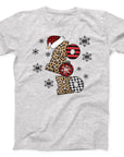 Ho Ho Ho Christmas T-Shirt | Festive Leopard and Plaid Holiday Tee