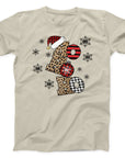 Ho Ho Ho Christmas T-Shirt | Festive Leopard and Plaid Holiday Tee