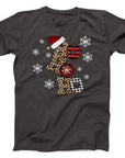 Ho Ho Ho Christmas T-Shirt | Festive Leopard and Plaid Holiday Tee