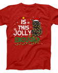 Is This Jolly Enough Christmas Cat T-Shirt | Funny Holiday Cat Tee