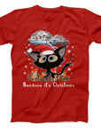 It’s Fine Cat Christmas T-Shirt | Funny Holiday Stress Tee
