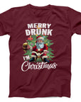 Merry Drunk I'm Christmas T-Shirt | Funny Santa Holiday Tee