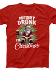Merry Drunk I'm Christmas T-Shirt | Funny Santa Holiday Tee
