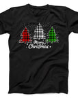 Plaid Christmas Trees T-Shirt | Festive Buffalo Check Holiday Tee