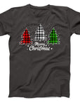 Plaid Christmas Trees T-Shirt | Festive Buffalo Check Holiday Tee