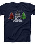 Plaid Christmas Trees T-Shirt | Festive Buffalo Check Holiday Tee