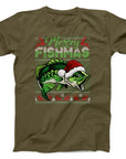 Merry Fishmas Christmas T-Shirt | Funny Festive Fishing Tee