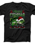 Merry Fishmas Christmas T-Shirt | Funny Festive Fishing Tee