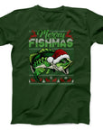 Merry Fishmas Christmas T-Shirt | Funny Festive Fishing Tee