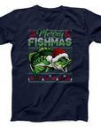 Merry Fishmas Christmas T-Shirt | Funny Festive Fishing Tee