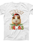 Merry Pigmas Guinea Pig Christmas T-Shirt | Cute Festive Holiday Tee