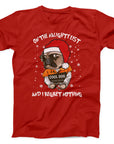 Naughty List Cool Dog Christmas T-Shirt | Funny Festive Dog Tee