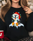 Cute Christmas Penguin Jumper | Festive Lights Design