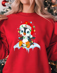 Cute Christmas Penguin Jumper | Festive Lights Design