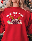 Merry Christmas Pug Jumper | Cute Pug with Antlers Design