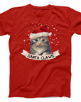 Santa Claws Christmas Cat T-Shirt | Cute Festive Cat Tee