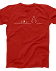 Minimalist Santa and Reindeer Christmas T-Shirt | Simple Festive Holiday Tee