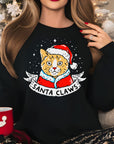 Santa Claws Christmas Jumper | Festive Cat in Santa Suit Design