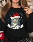 Santa Claws Christmas Jumper | Cute Cat in Santa Hat Design