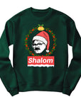 Funny Shalom Christmas Jumper | Festive Wreath and Santa Hat Design