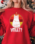 Funny Christmas Cat Jumper | "What?" Grumpy Cat Design