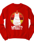 Funny Christmas Cat Jumper | "What?" Grumpy Cat Design