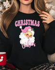 Christmas Vibes Jumper | Vintage Santa in Pink Design