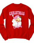 Christmas Vibes Jumper | Vintage Santa in Pink Design